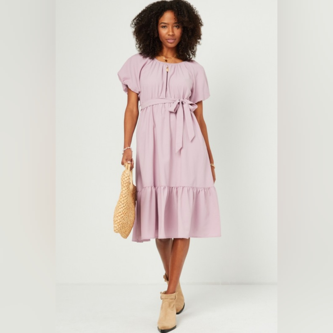 Maternity Dress Nwt Maternity Friendly Short Sleeve Pinkblush